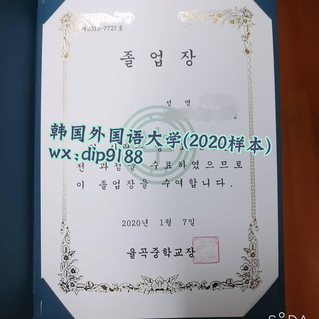 韩国外国语大学学历2020毕业证样本图