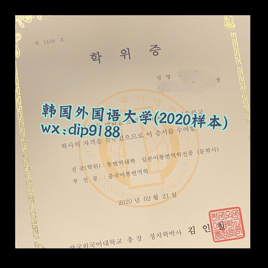 韩国外国语大学学历2020毕业证样本图