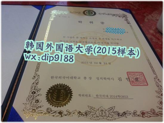 韩国外国语大学学历2015毕业证样本图