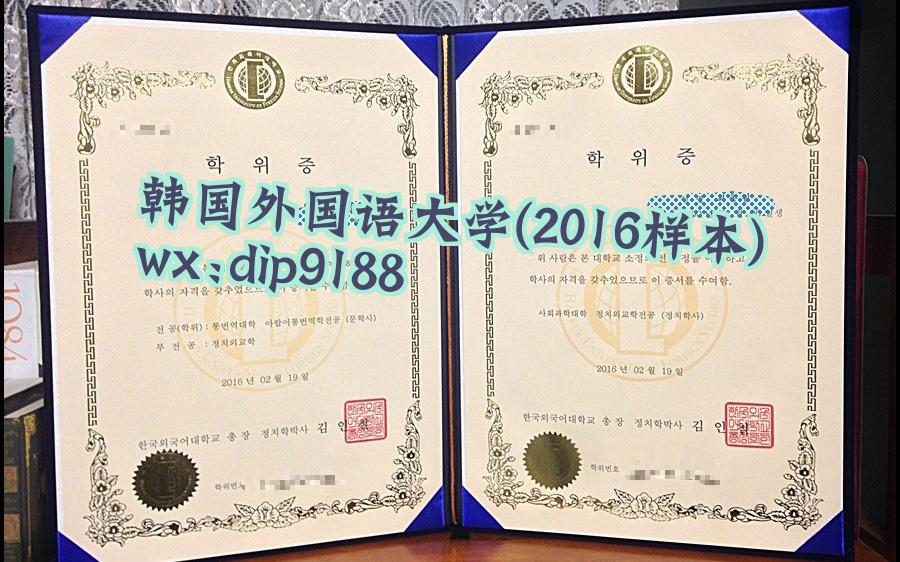 韩国外国语大学学历2016毕业证样本图