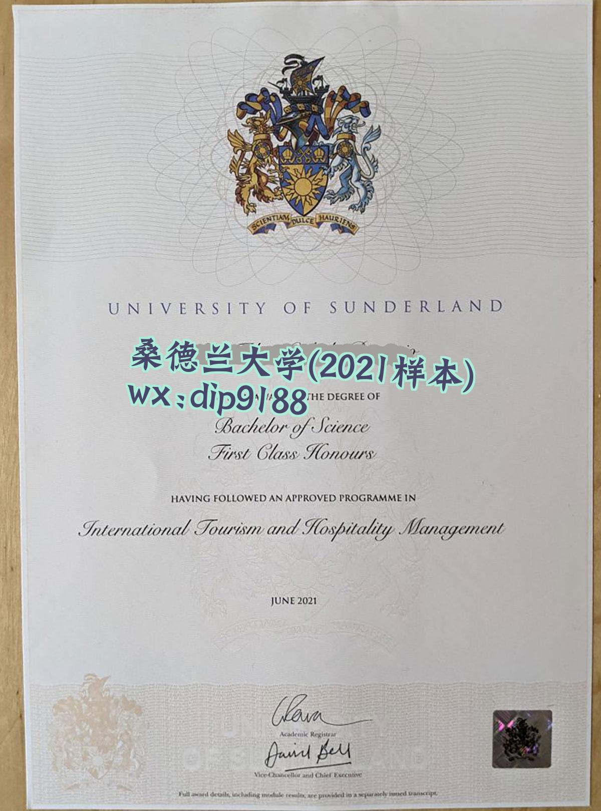 桑德兰大学学历2021毕业证样本图