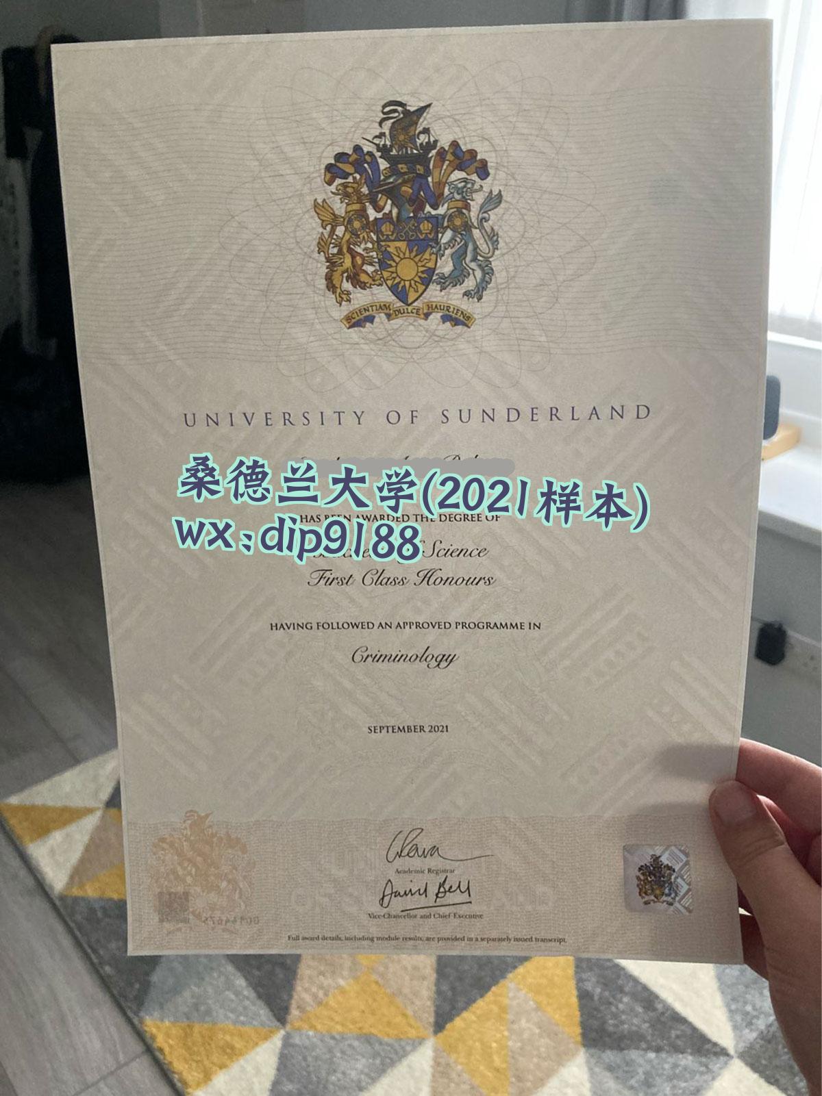 桑德兰大学学历2021毕业证样本图