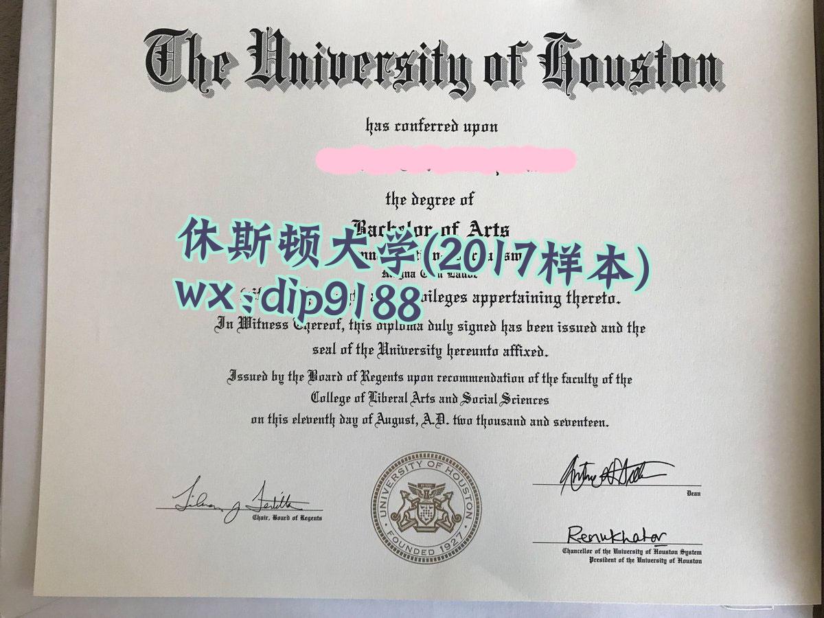休斯顿大学学历2017毕业证样本图