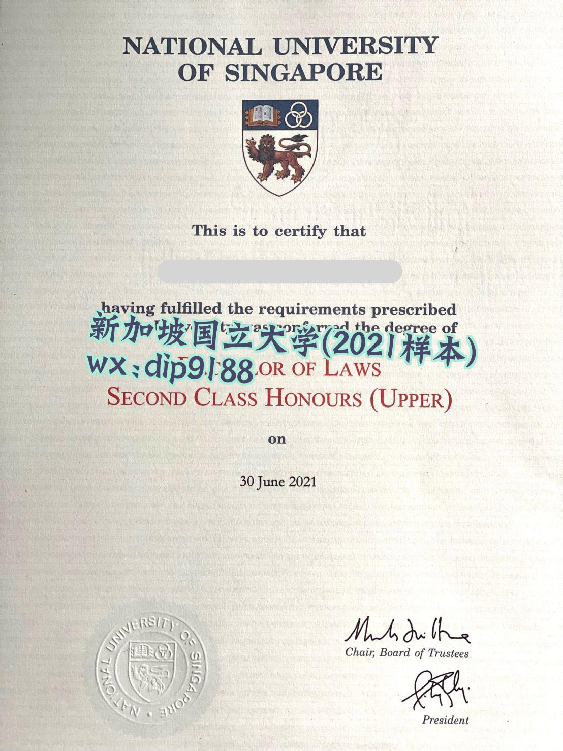 新加坡国立大学学历2021毕业证样本图 新加坡国立大学学历2021毕业证样本图片