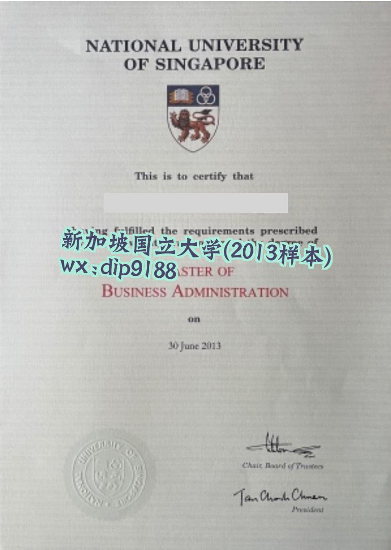 新加坡国立大学学历2013毕业证样本图 新加坡国立大学学历2013毕业证样本图片