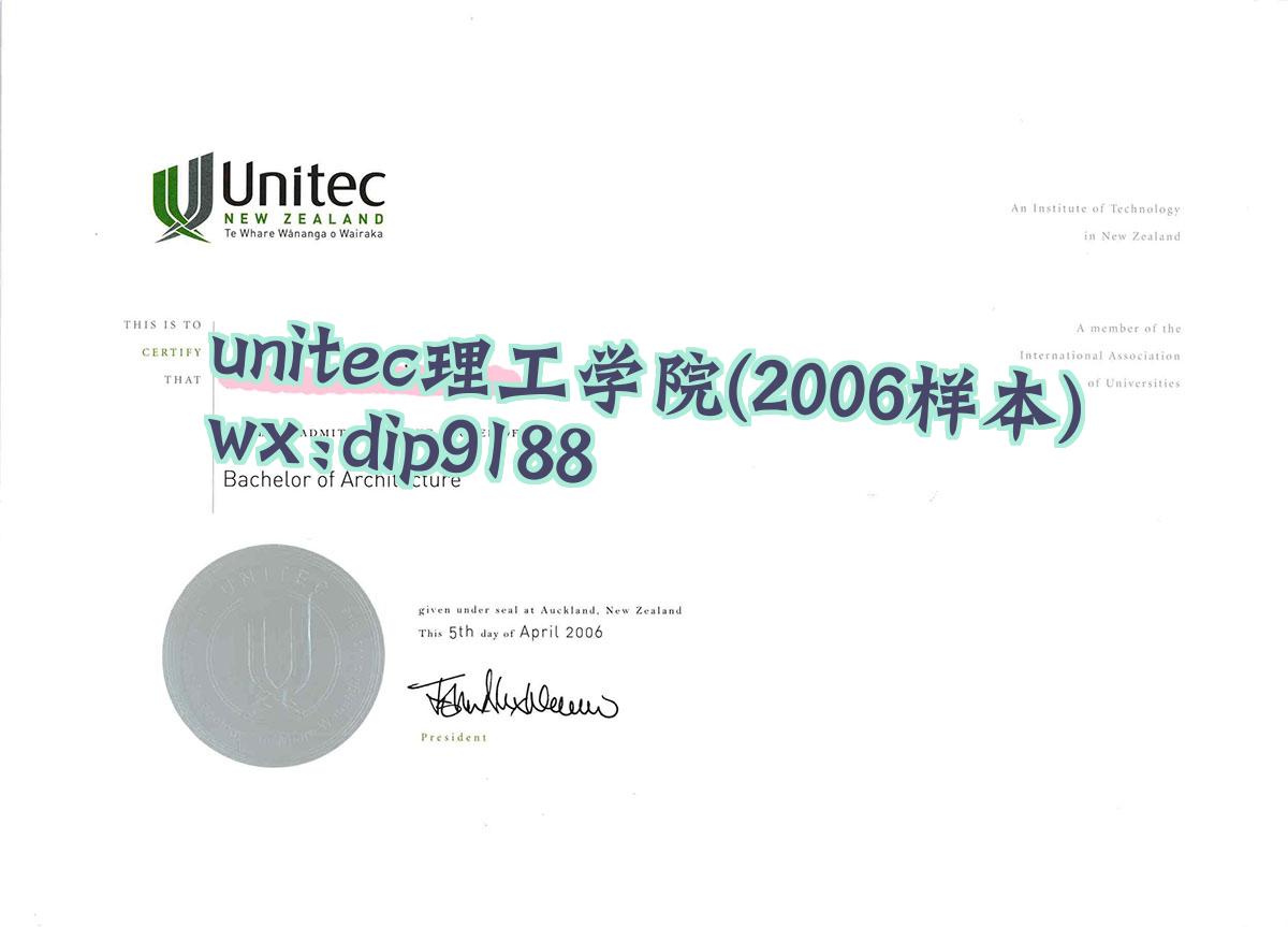 unitec理工学院学历2006毕业证样本图
