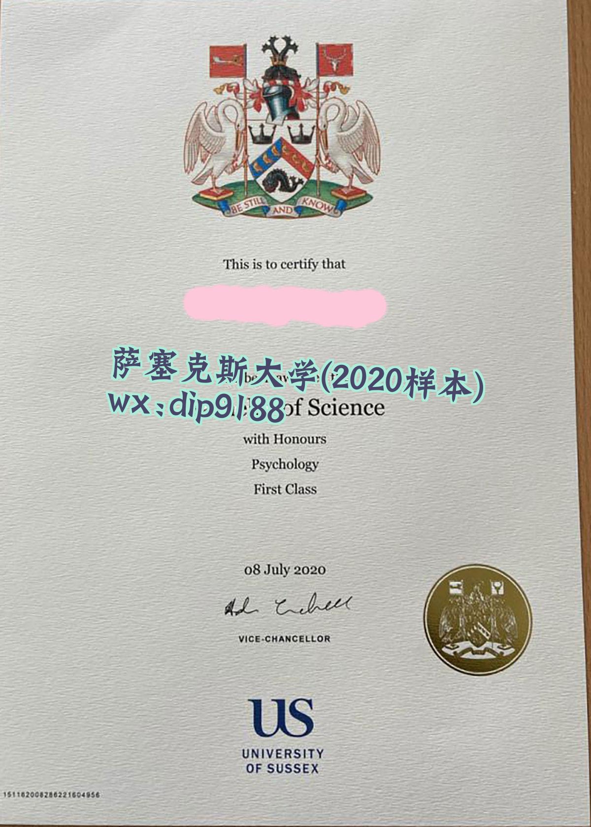 萨塞克斯大学学历2020毕业证样本图