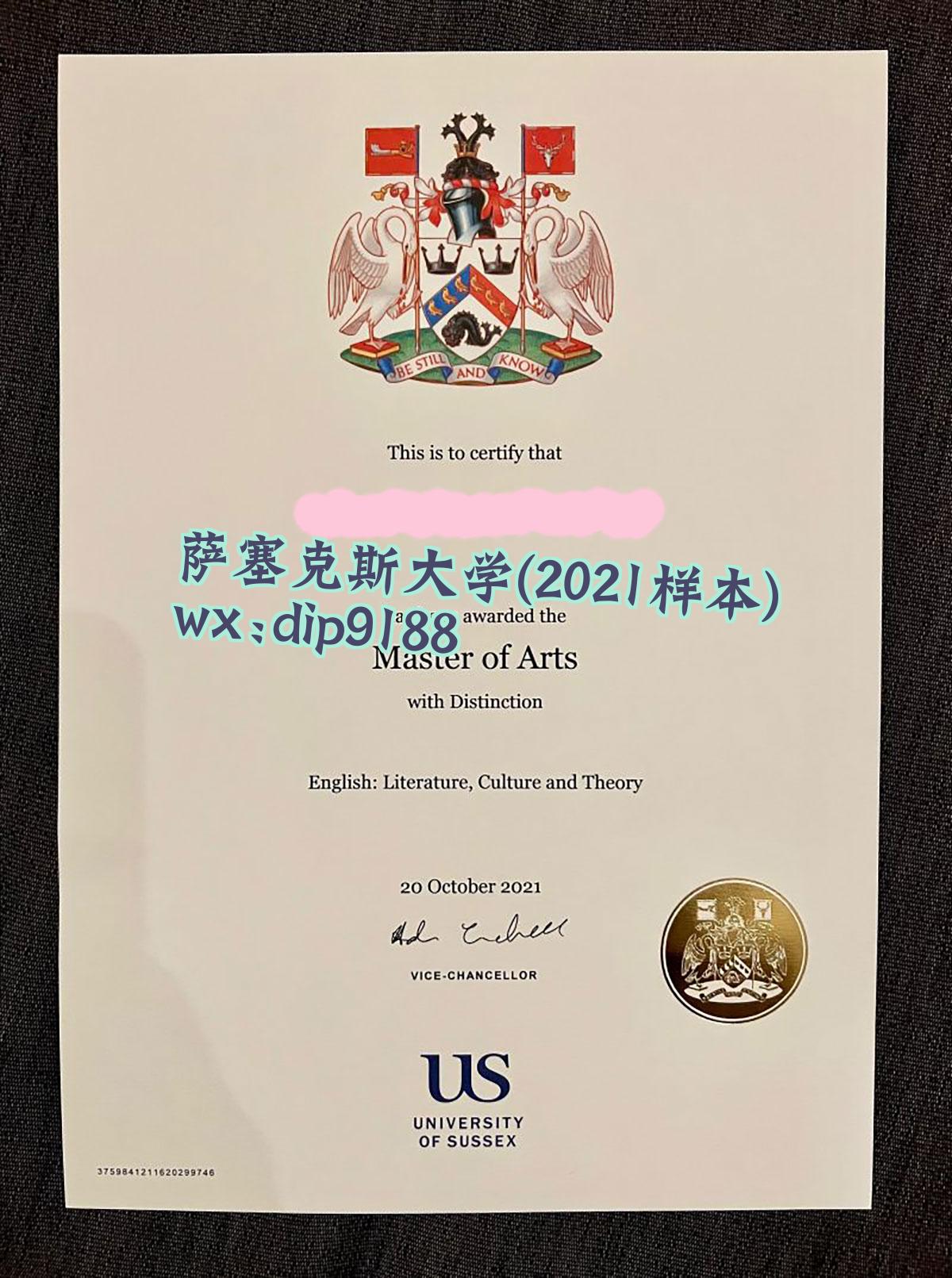 萨塞克斯大学学历2021毕业证样本图