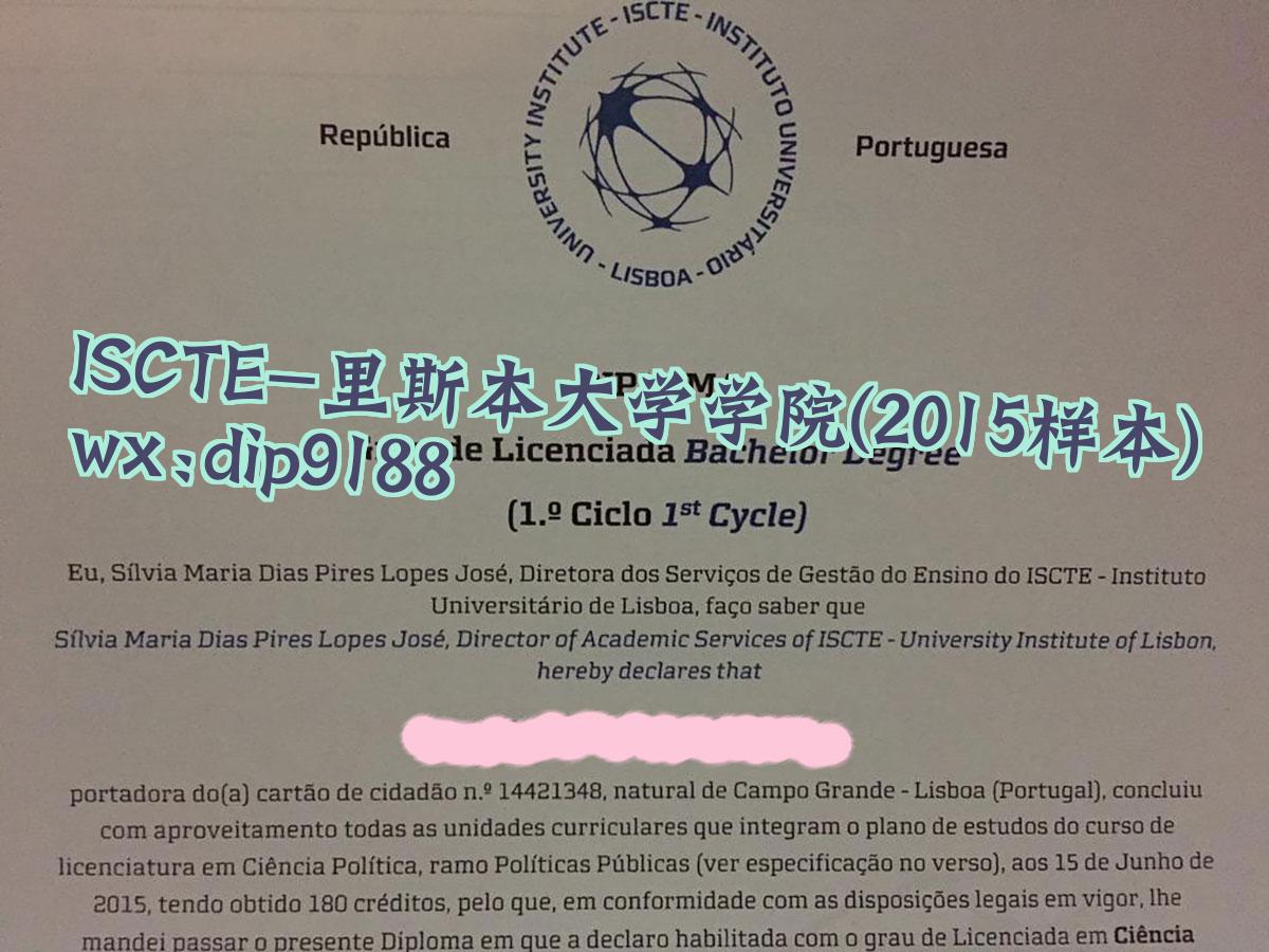 ISCTE-里斯本大学学院学历2015毕业证样本图