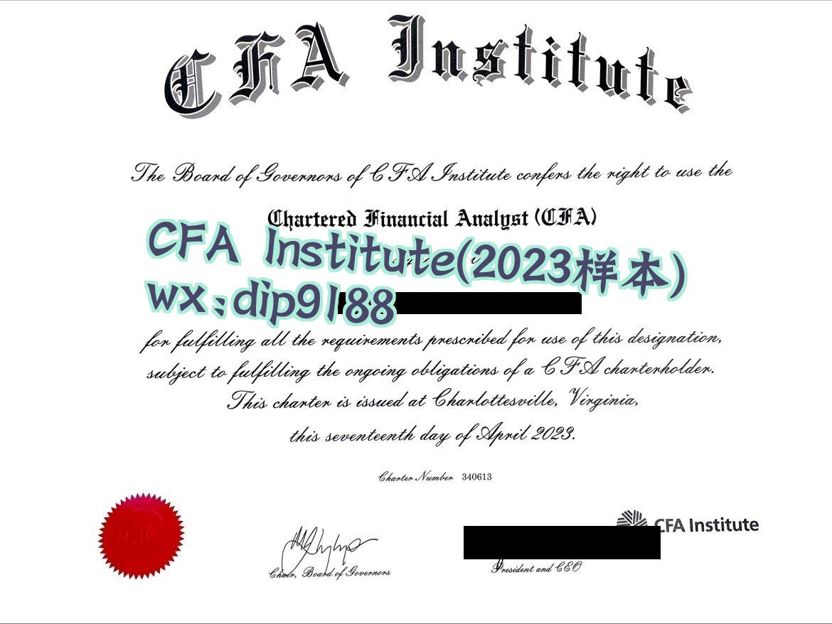 CFA Institute学历2023毕业证样本图