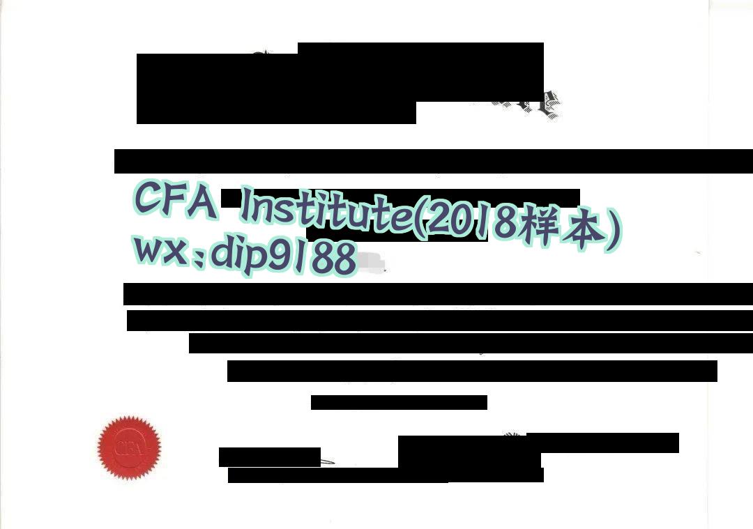 CFA Institute学历2018毕业证样本图