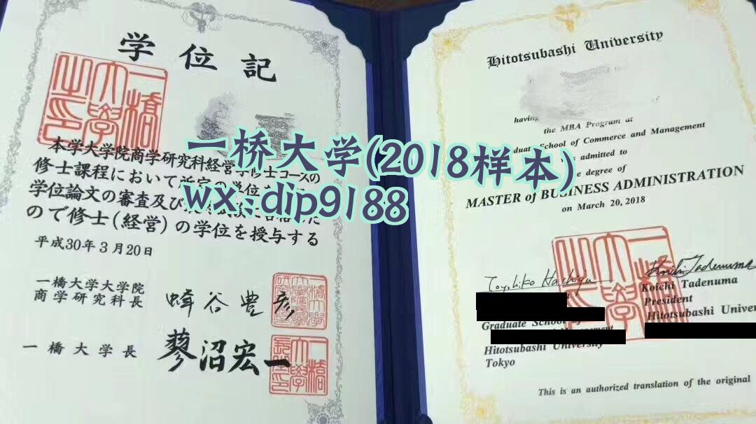 一桥大学学历2018毕业证样本图
