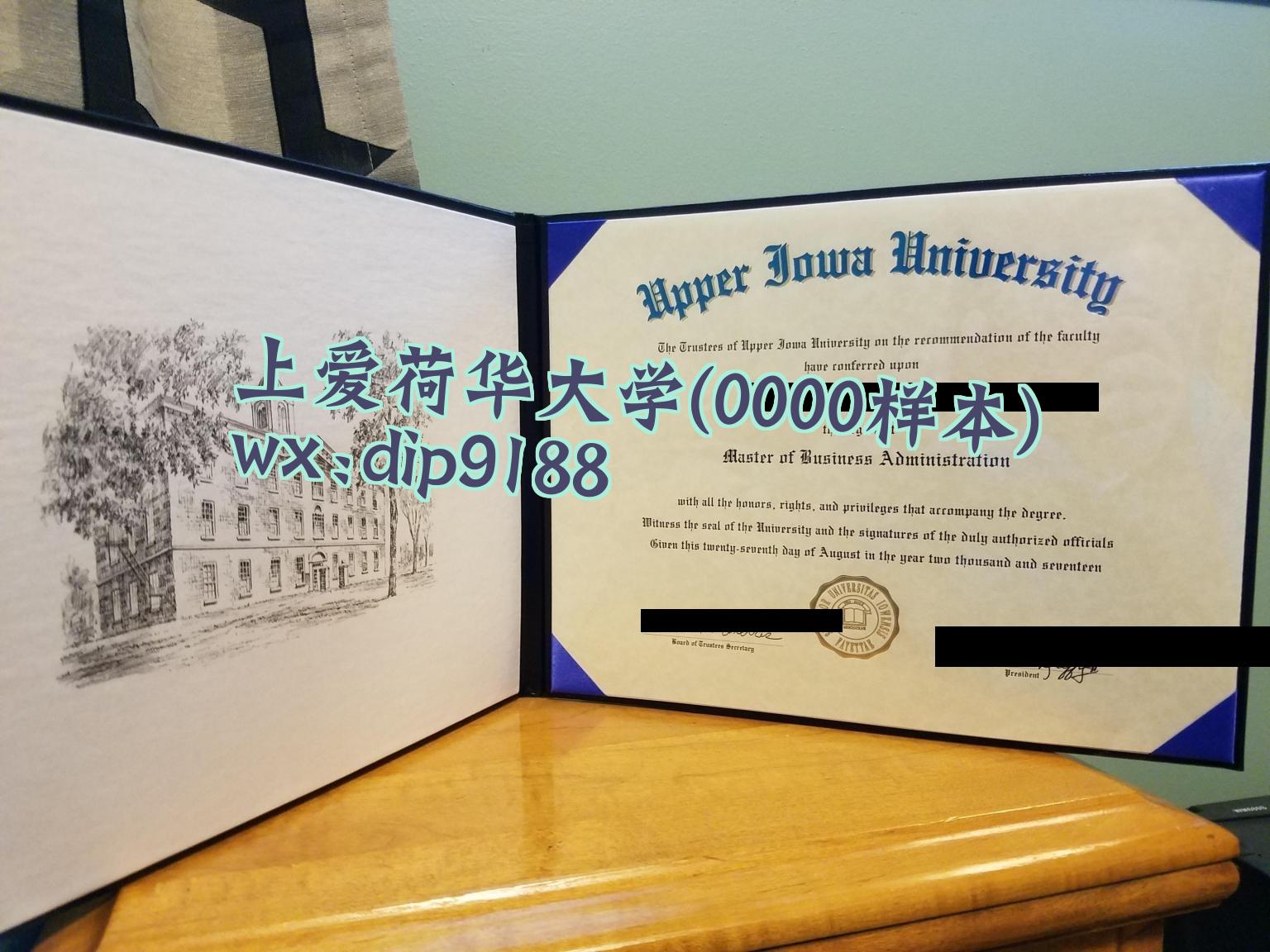 上爱荷华大学学历0000毕业证样本图