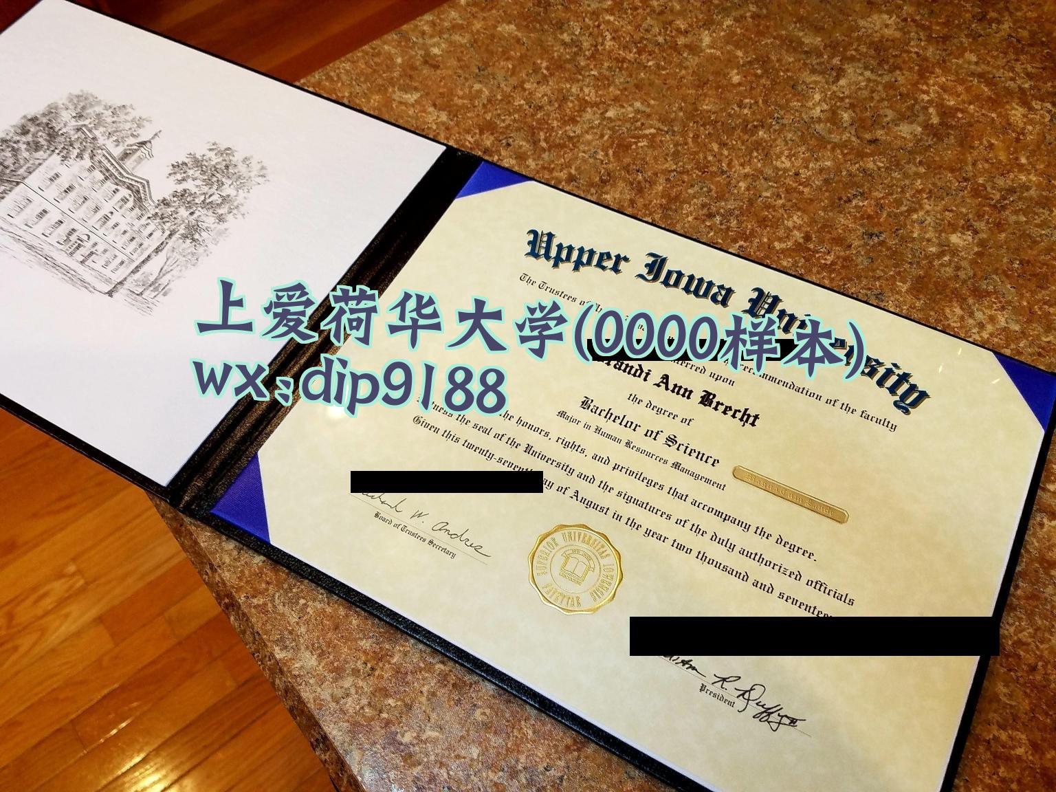 上爱荷华大学学历0000毕业证样本图