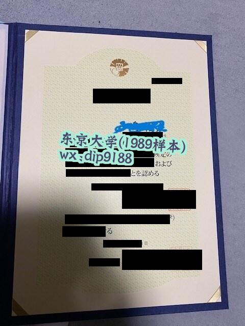 东京大学学历1989毕业证样本图