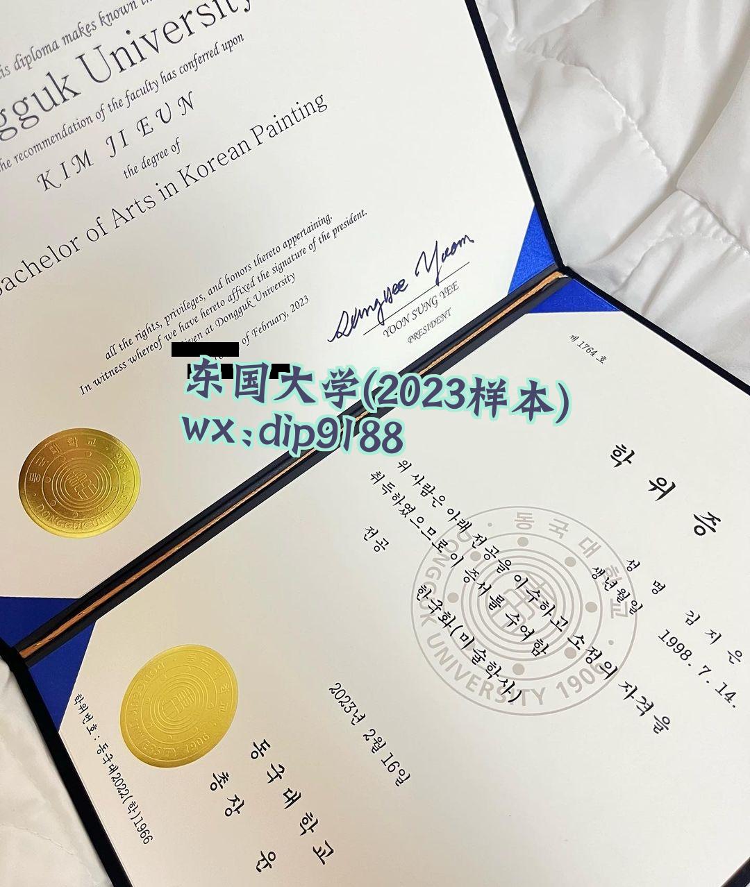 东国大学学历2023毕业证样本图