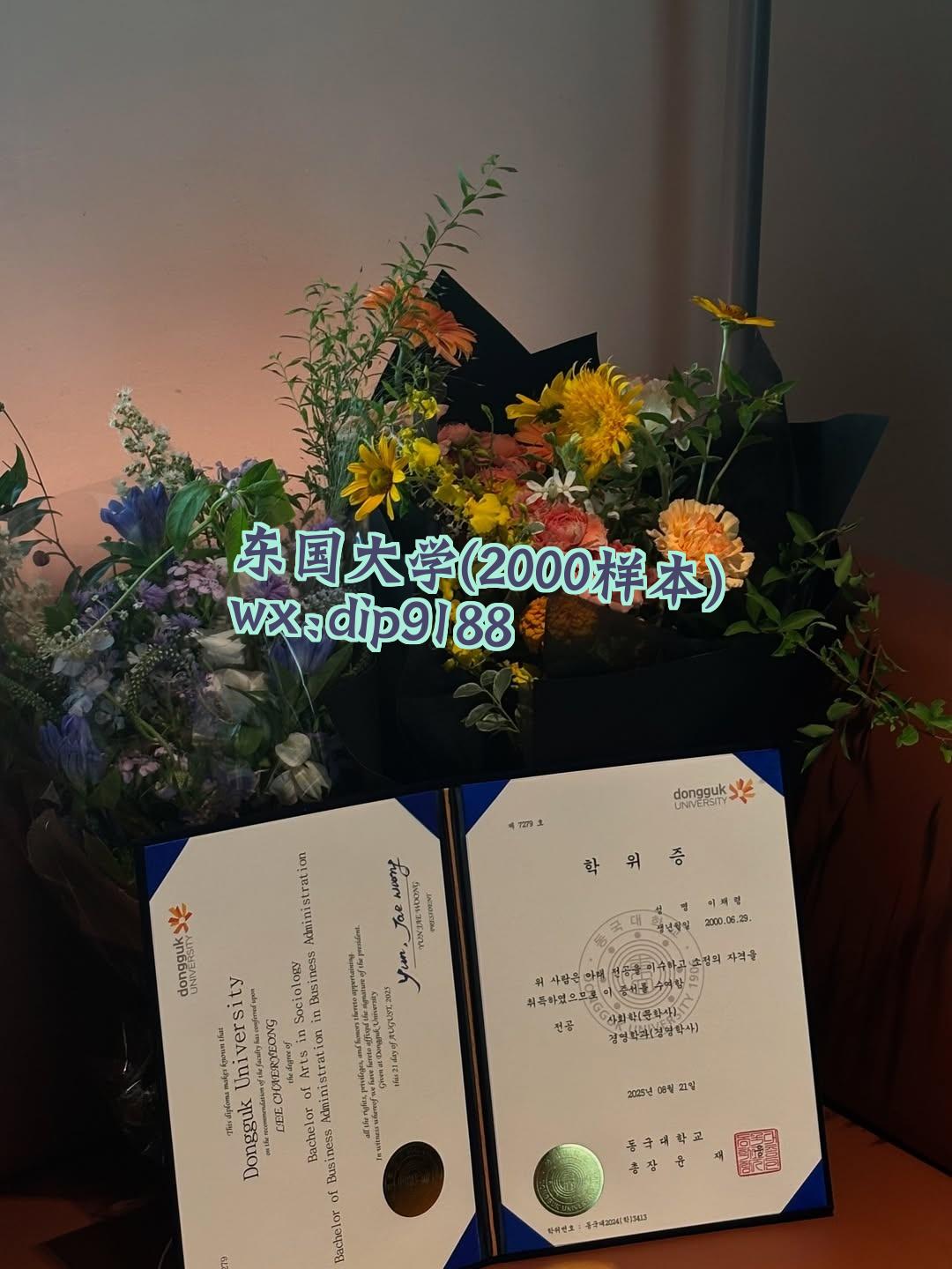东国大学学历2000毕业证样本图