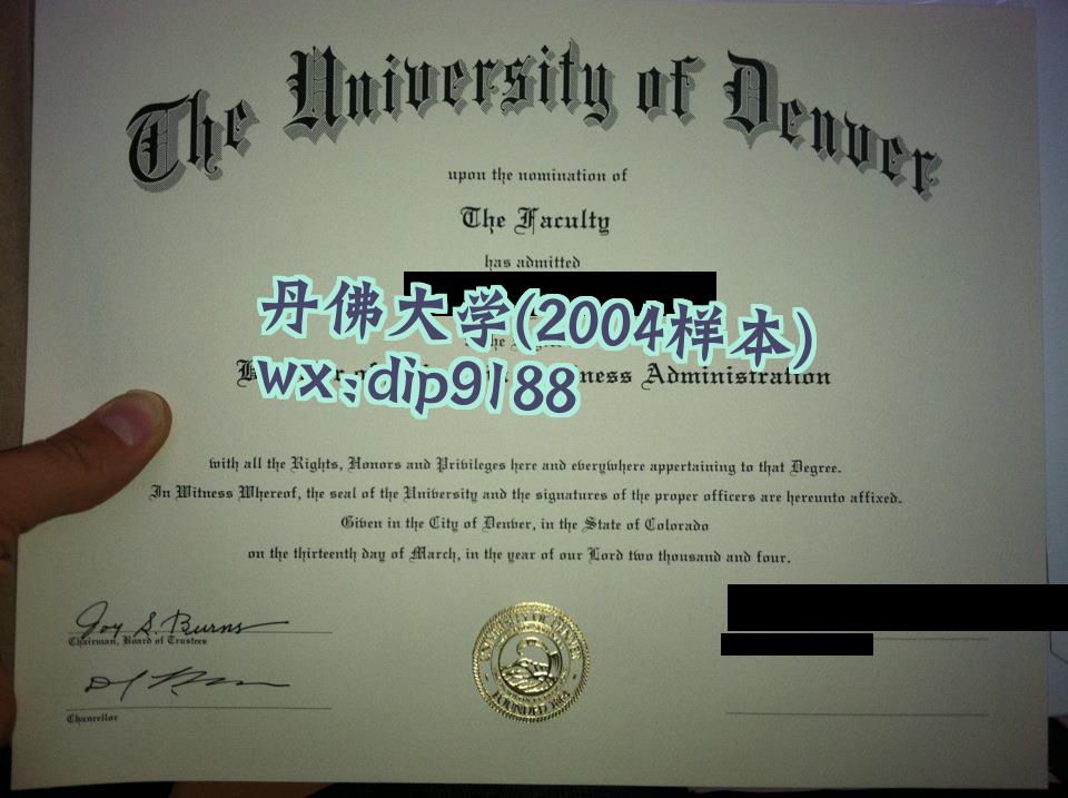 丹佛大学学历2004毕业证样本图