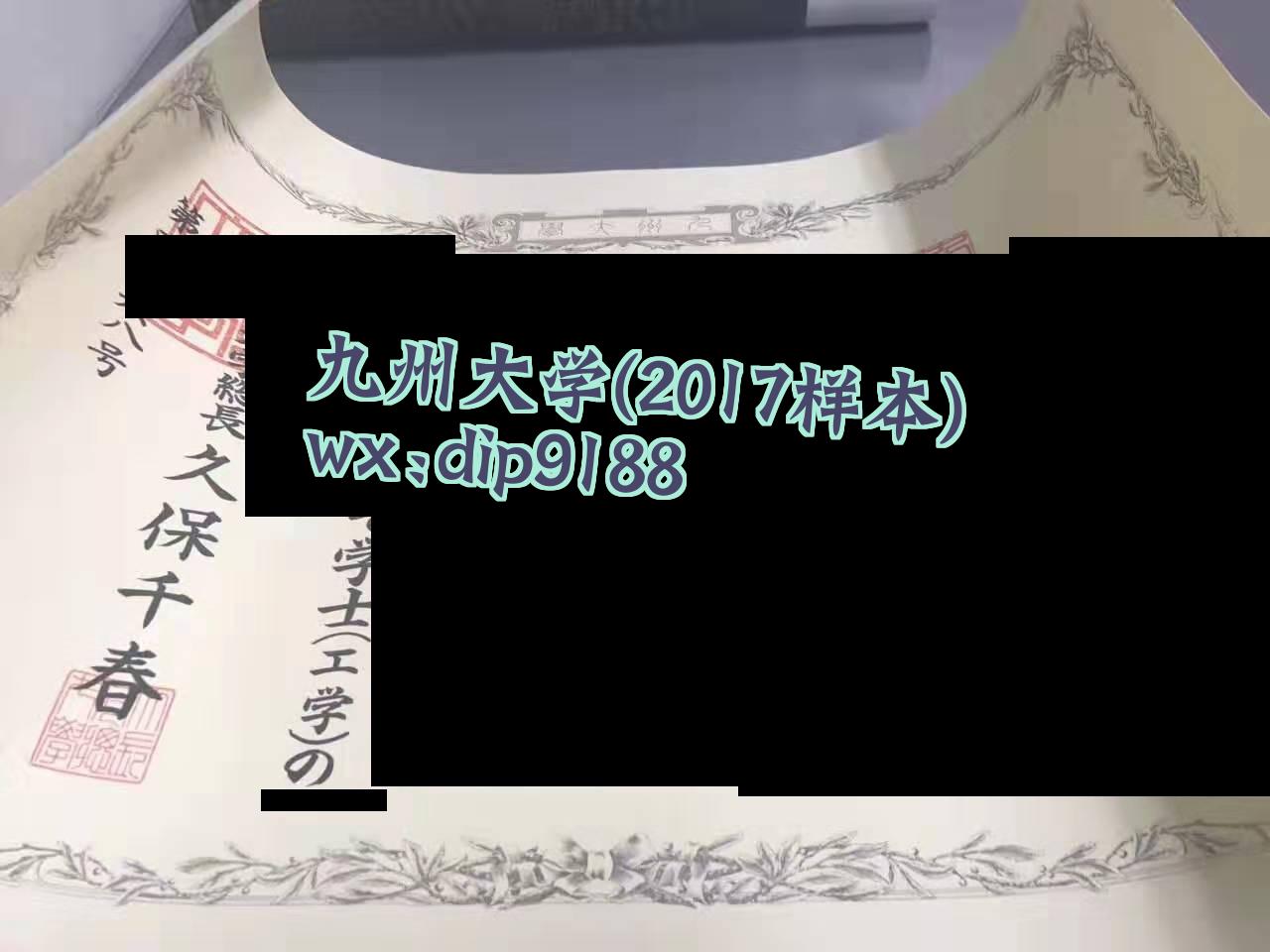 九州大学学历2017毕业证样本图