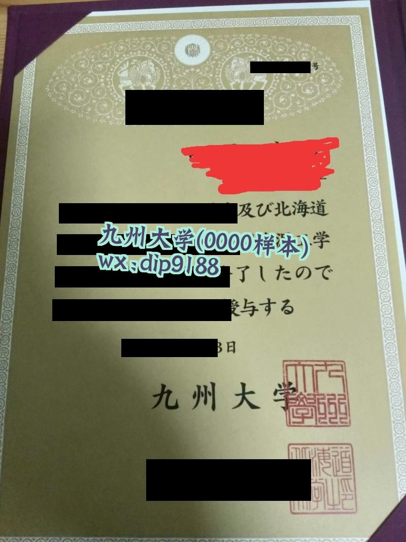 九州大学学历0000毕业证样本图