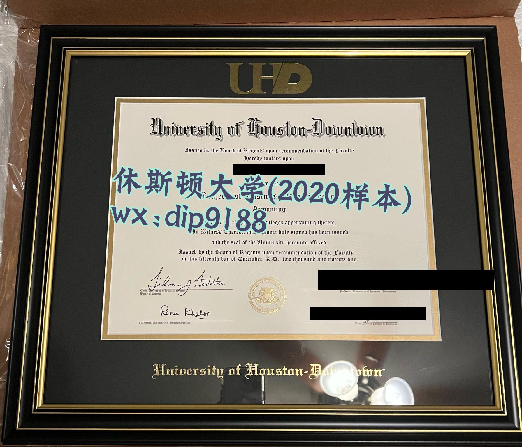 休斯顿大学学历2020毕业证样本图