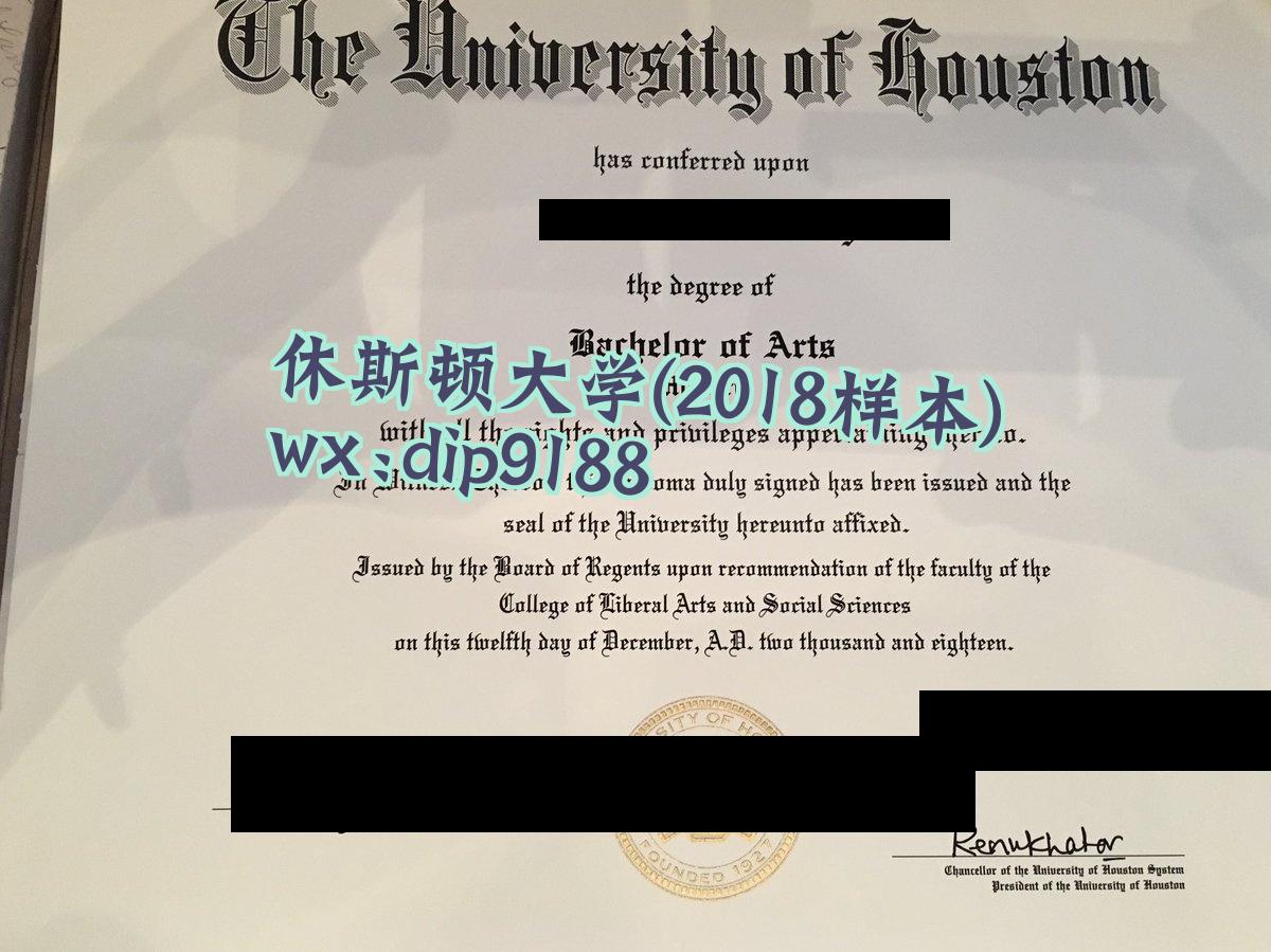 休斯顿大学学历2018毕业证样本图