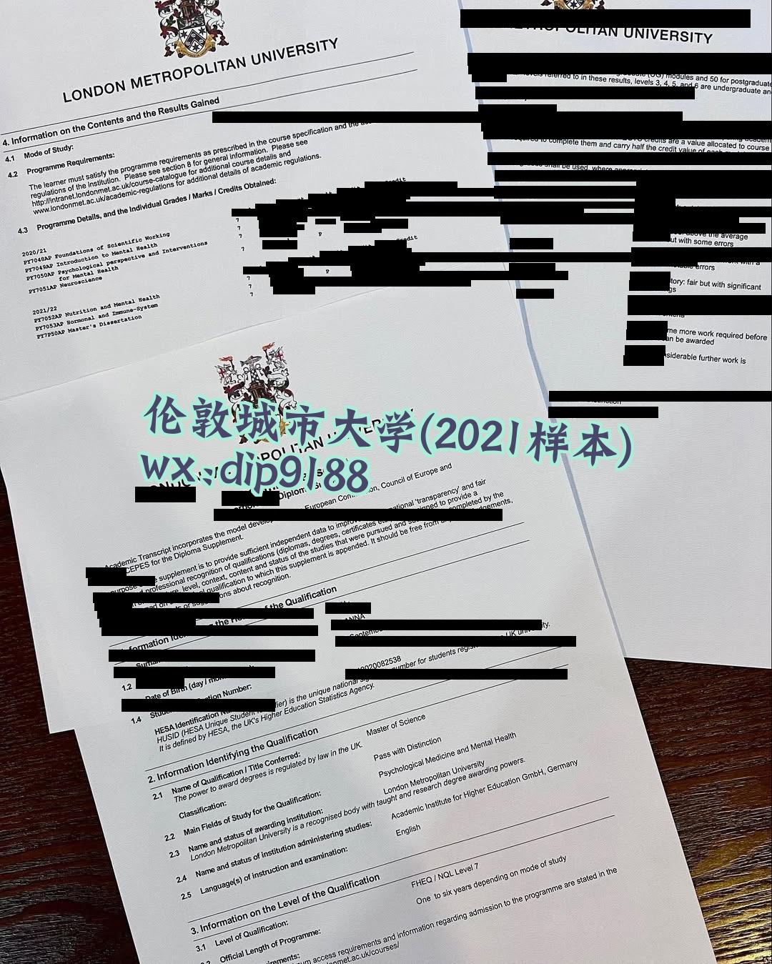 伦敦城市大学学历2021毕业证样本图
