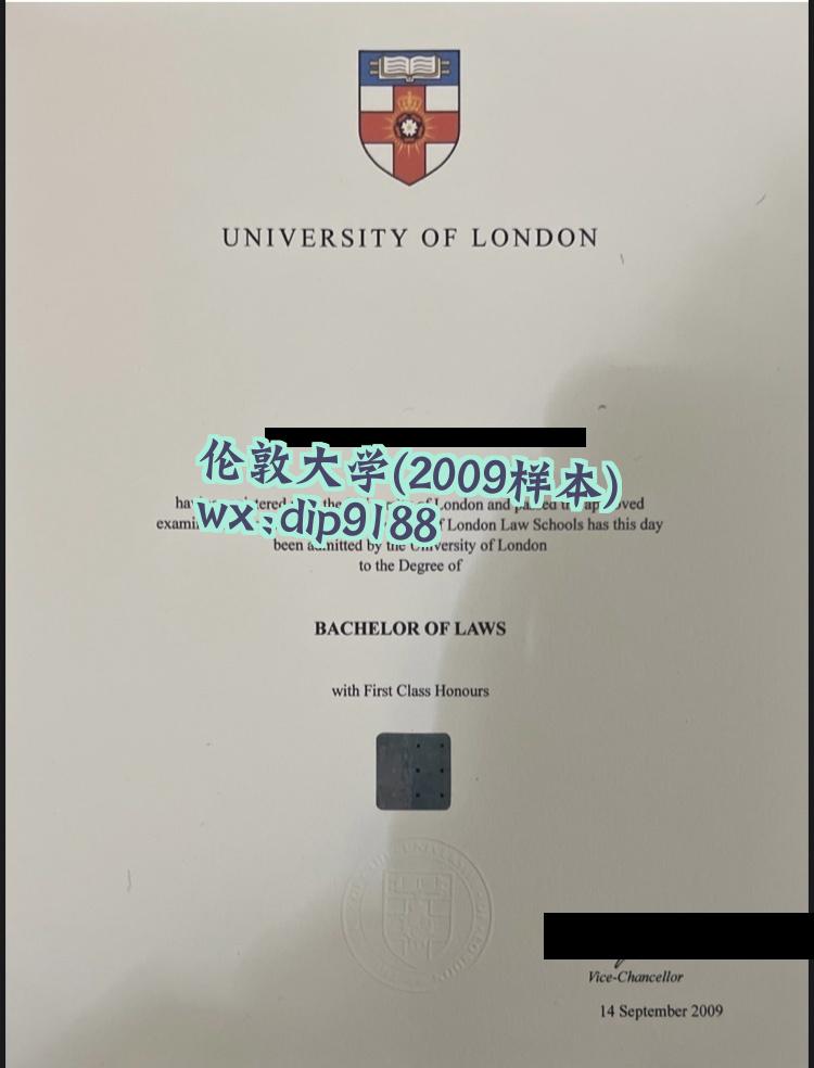 伦敦大学学历2009毕业证样本图