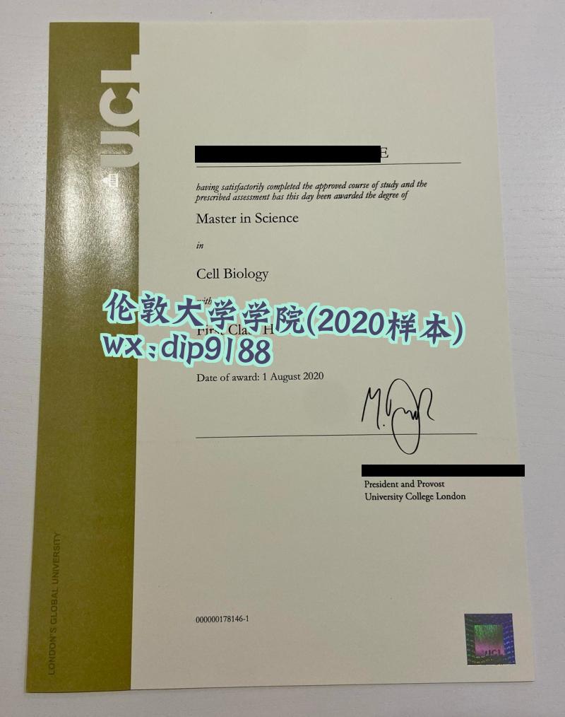 伦敦大学学院学历2020毕业证样本图