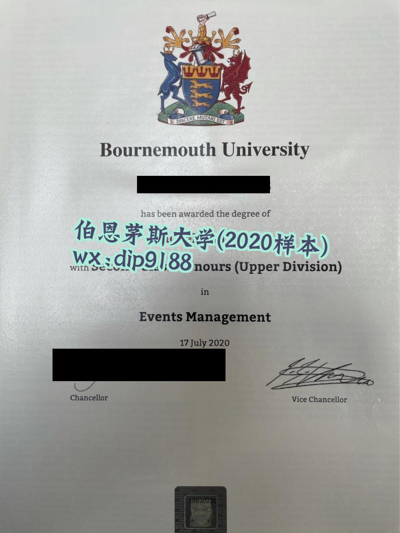伯恩茅斯大学学历2020毕业证样本图