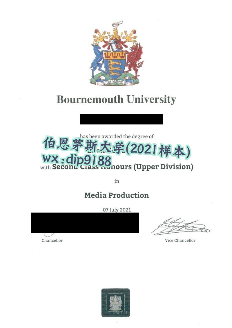 伯恩茅斯大学学历2021毕业证样本图