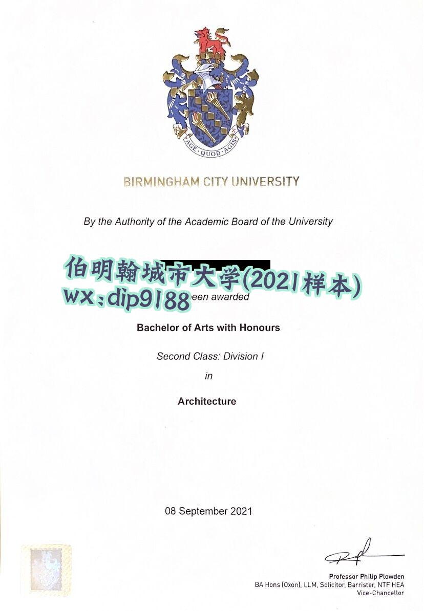 伯明翰城市大学学历2021毕业证样本图