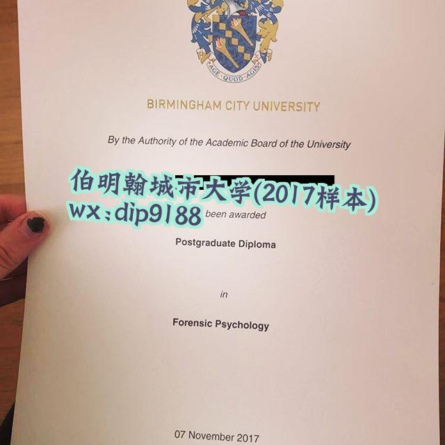 伯明翰城市大学学历2017毕业证样本图