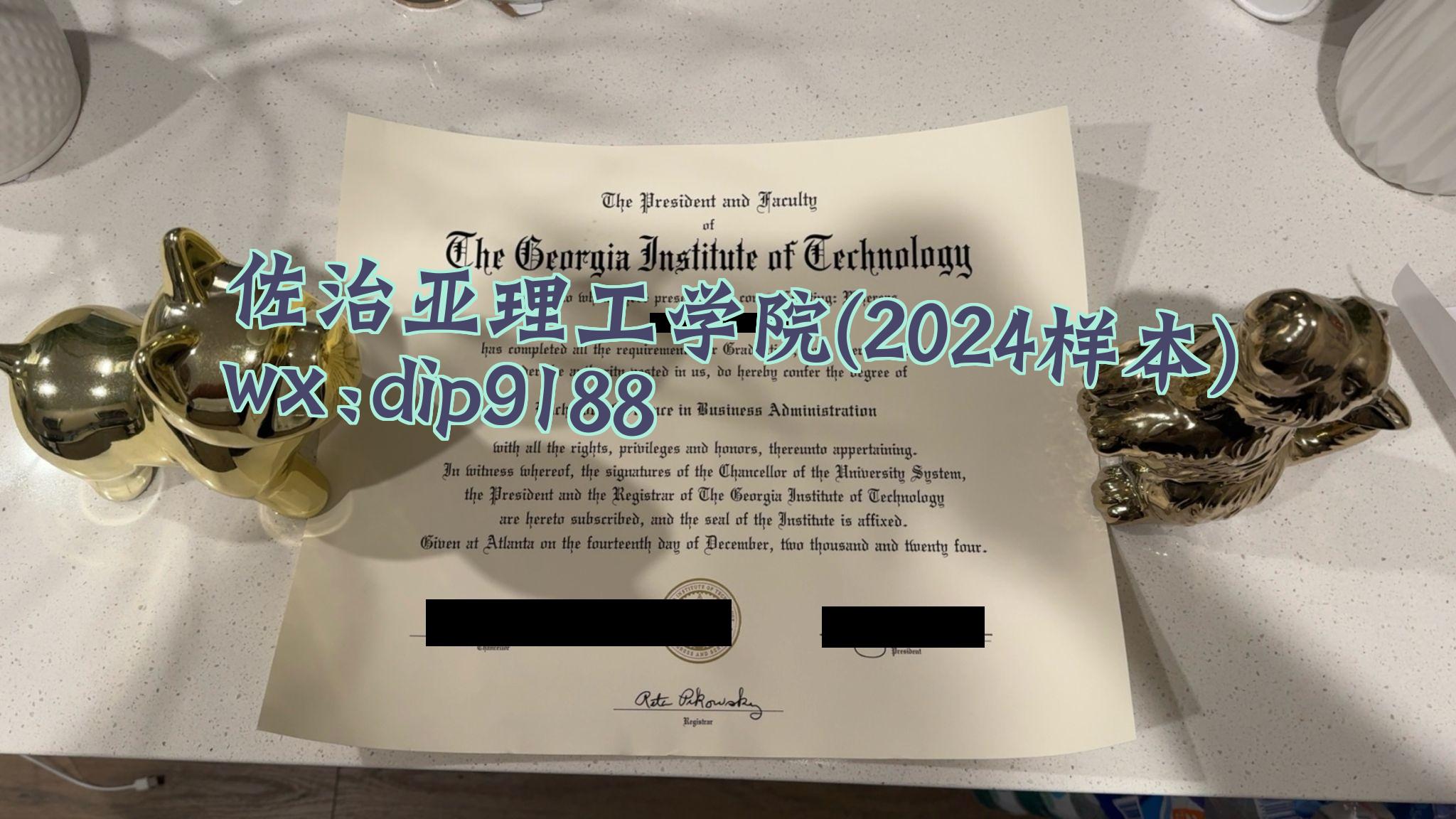 佐治亚理工学院学历2024毕业证样本图