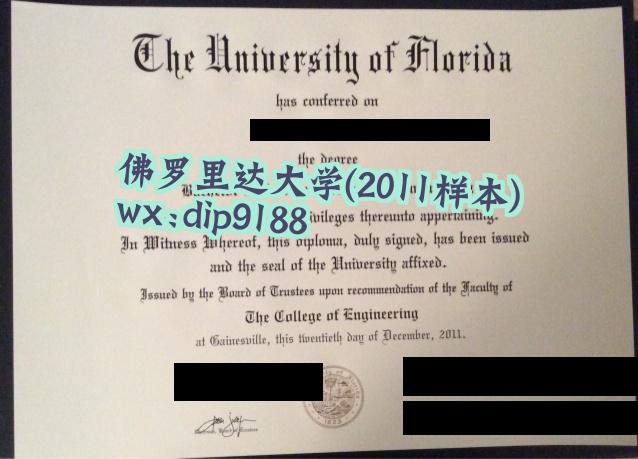 佛罗里达大学学历2011毕业证样本图