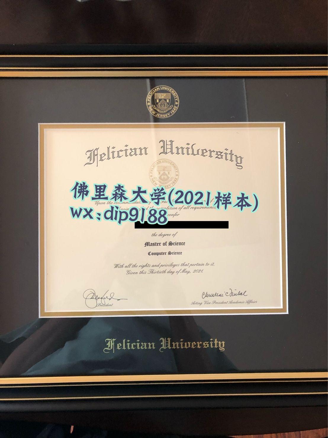 佛里森大学学历2021毕业证样本图