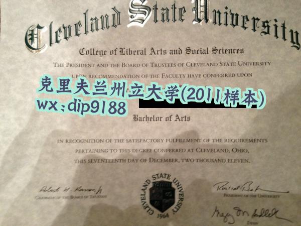 克里夫兰州立大学学历2011毕业证样本图