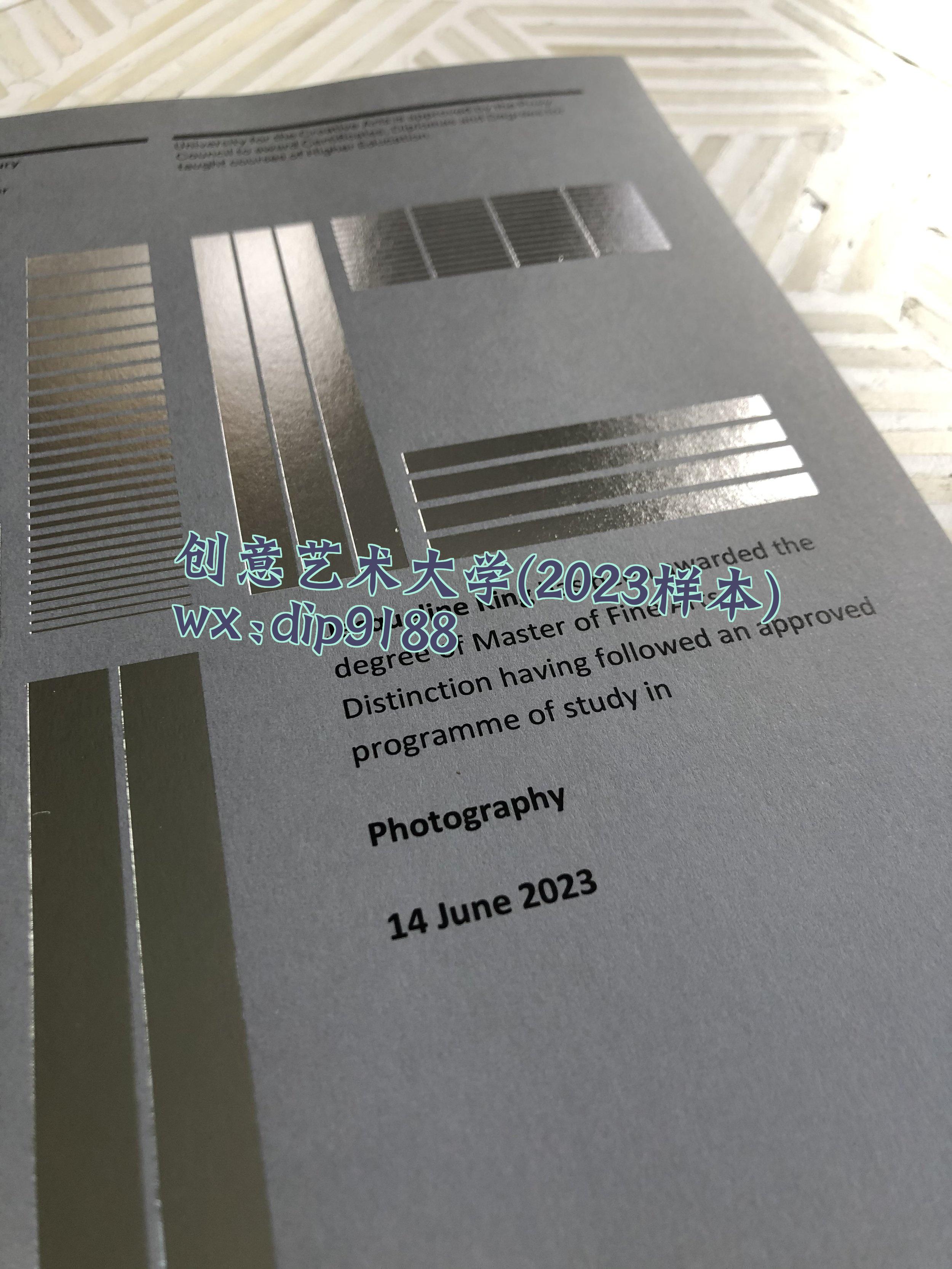 创意艺术大学学历2023毕业证样本图