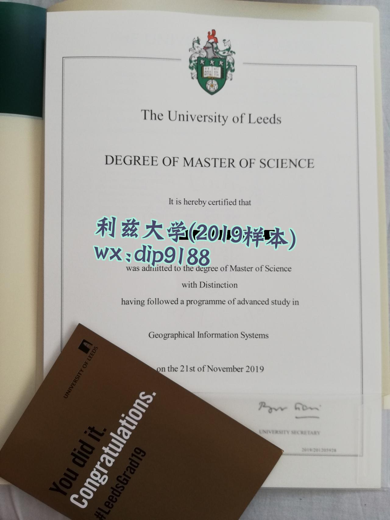 利兹大学学历2019毕业证样本图