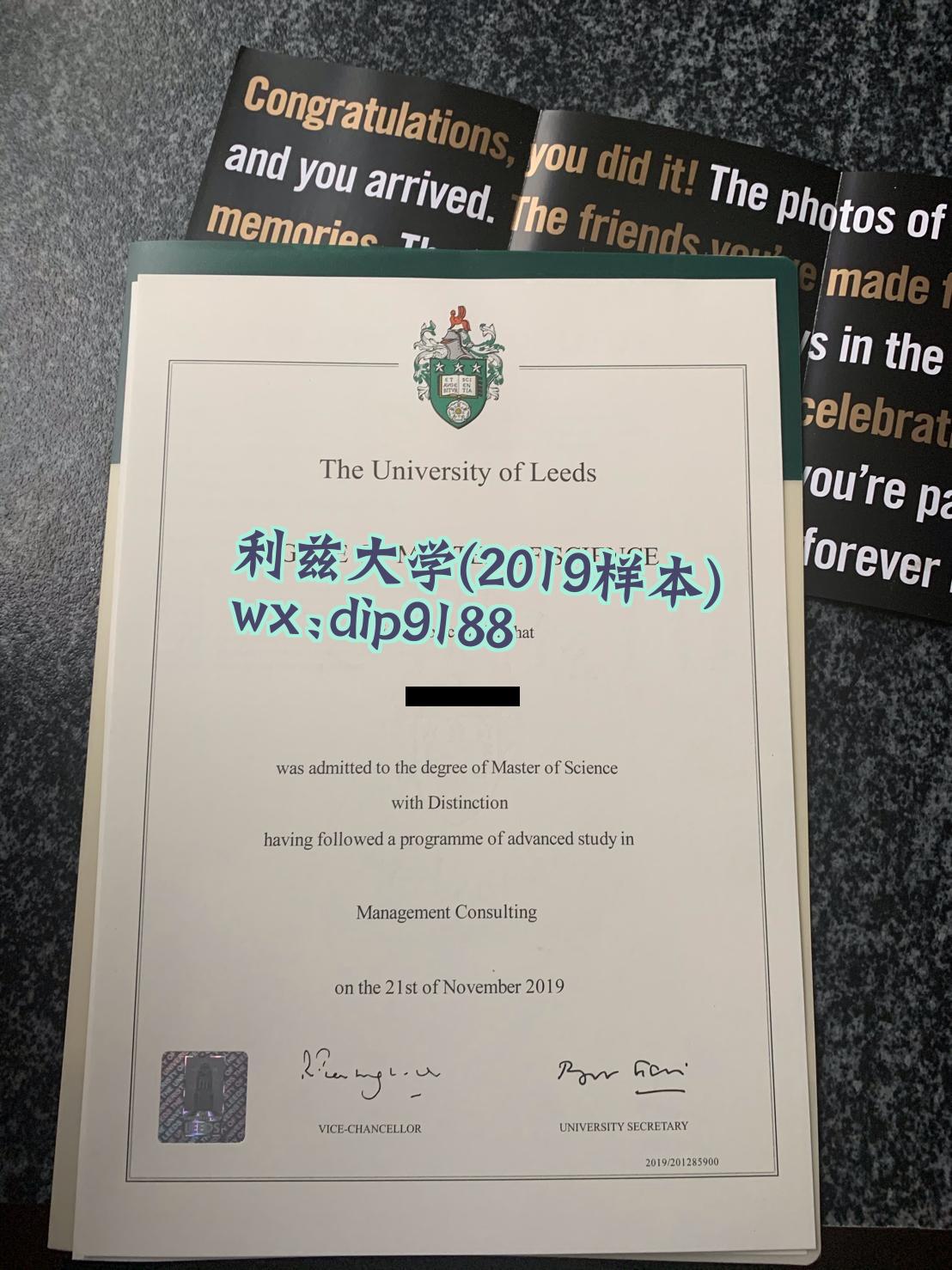 利兹大学学历2019毕业证样本图