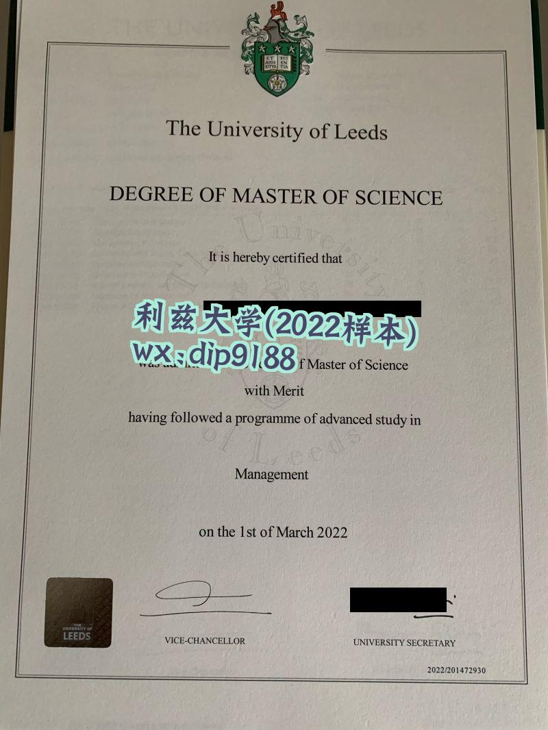 利兹大学学历2022毕业证样本图