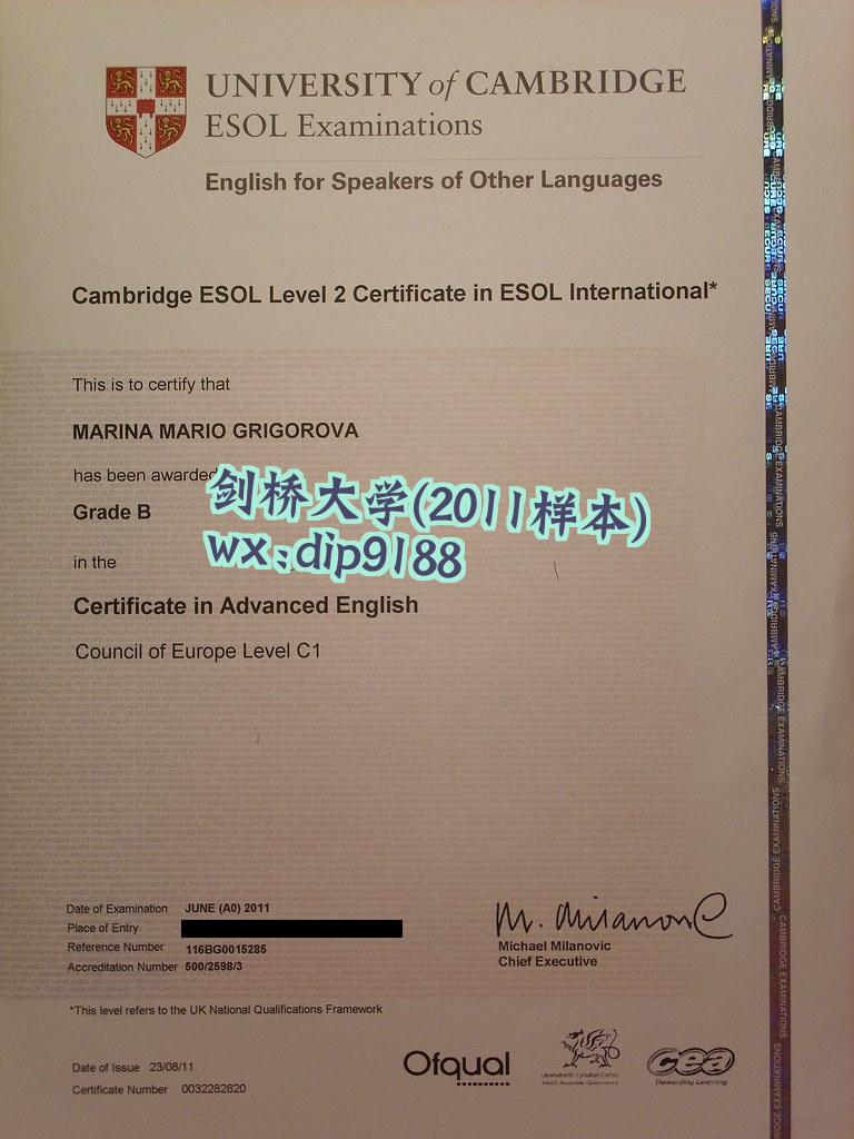 剑桥大学学历2011毕业证样本图