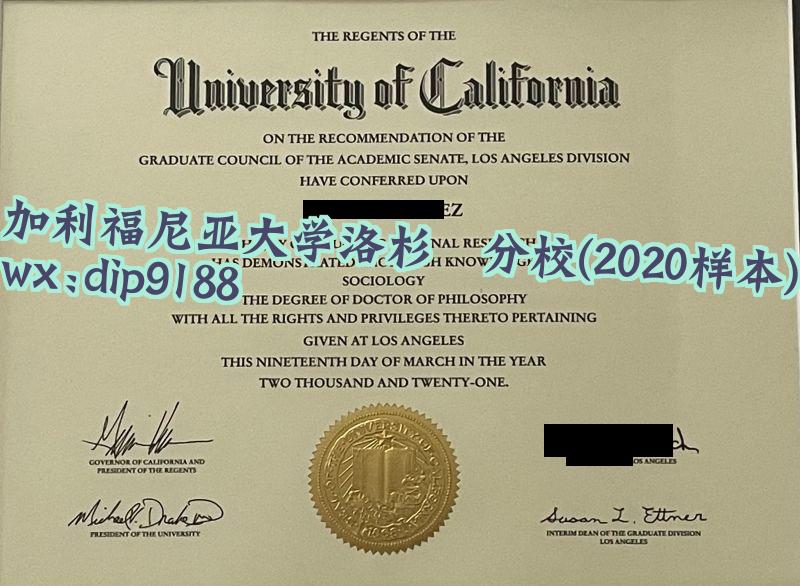 加利福尼亚大学洛杉矶分校学历2020毕业证样本图