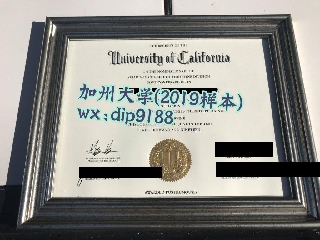 加州大学学历2019毕业证样本图