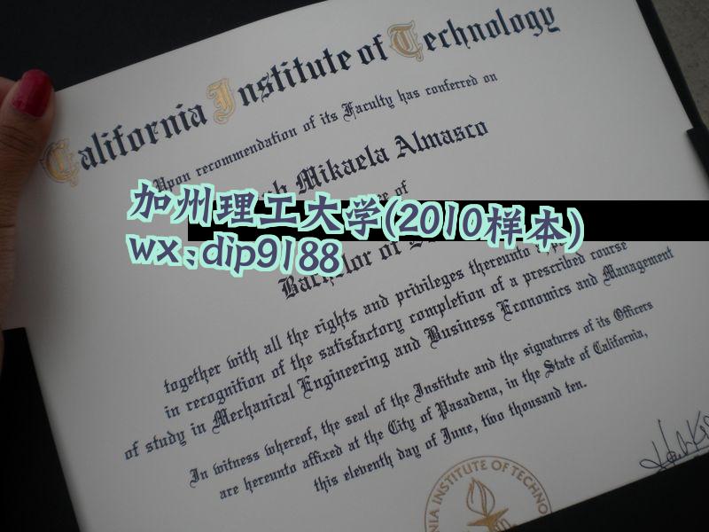 加州理工大学学历2010毕业证样本图