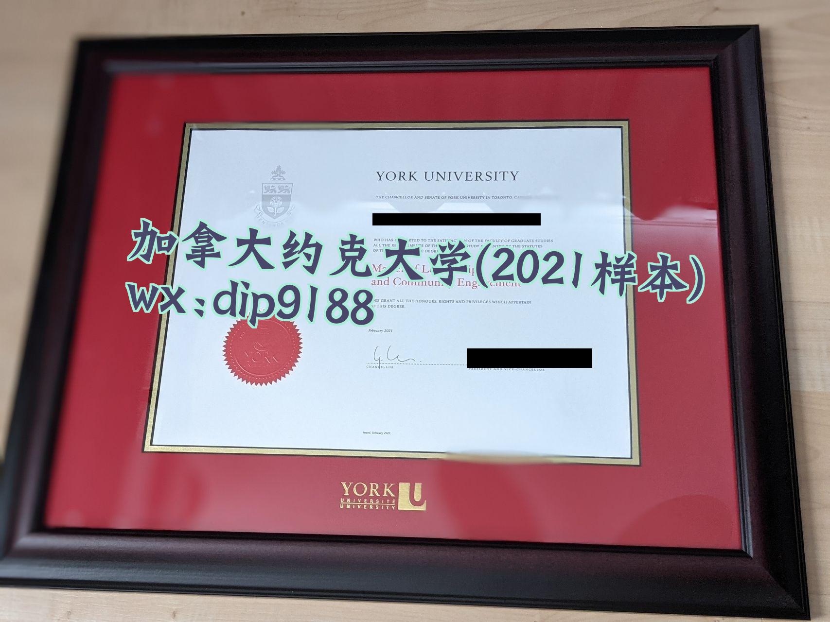 加拿大约克大学学历2021毕业证样本图