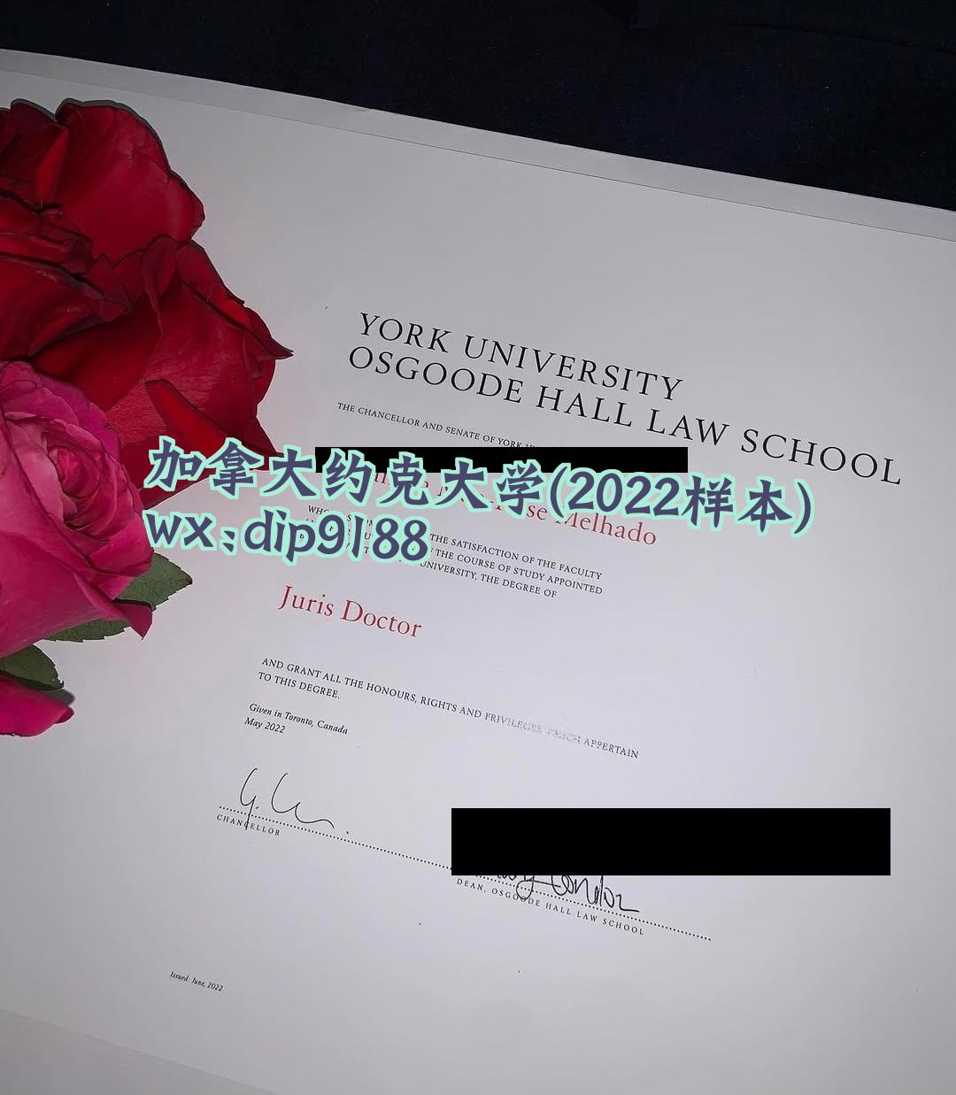 加拿大约克大学学历2022毕业证样本图