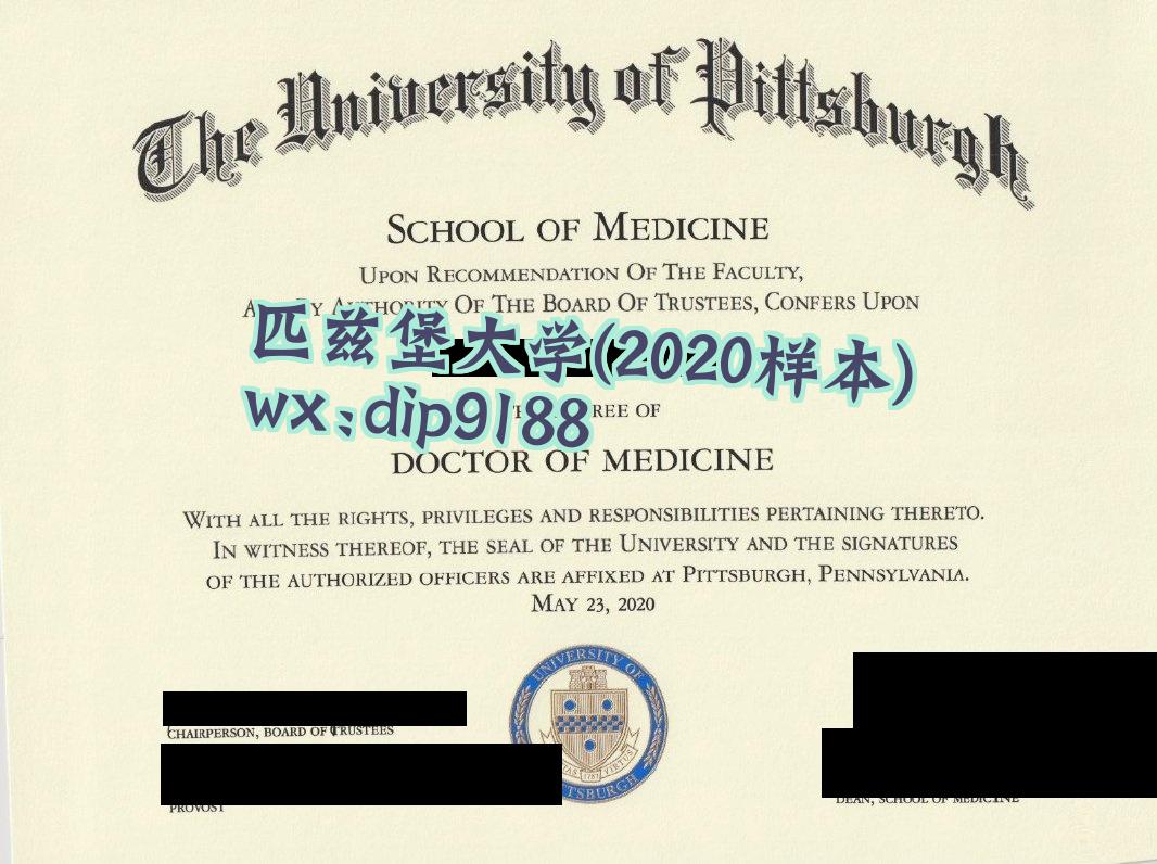 匹兹堡大学学历2020毕业证样本图