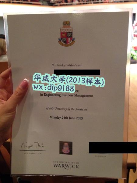 华威大学学历2013毕业证样本图