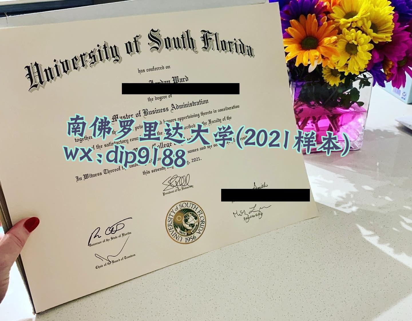 南佛罗里达大学学历2021毕业证样本图
